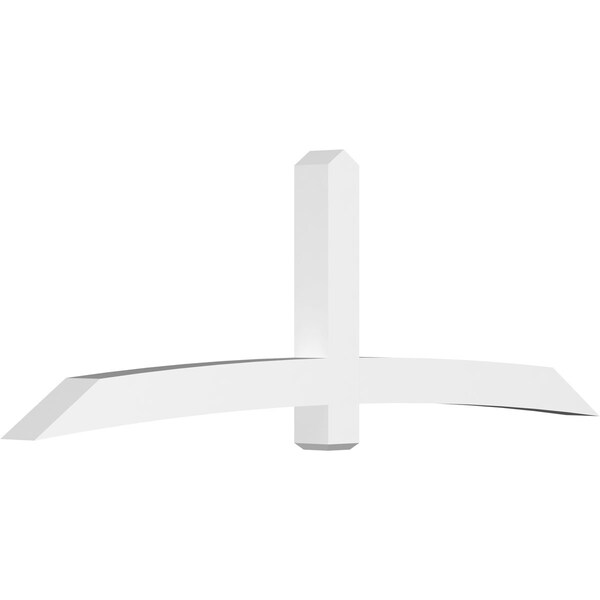 Ekena Millwork Bellingham Architectural Grade PVC Gable Bracket, 108"W x 36"H x 6"D x 6"F, 8/12 Pitch GBP108X36X0606BEL00 - main